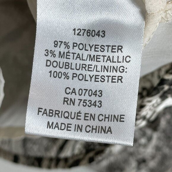 Joie Womens Large Snake Print Metallic Blouse Neck Tie Long Sleeve Shirt Top - Picture 5 of 11